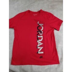 Nike Air Jordan Red T-Shirt Mens Size Large Spell Out